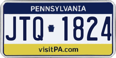 PA license plate JTQ1824