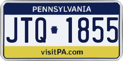 PA license plate JTQ1855