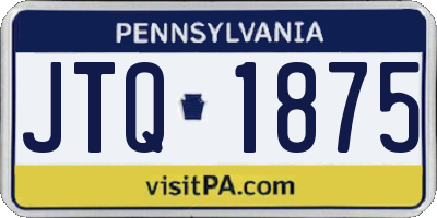 PA license plate JTQ1875