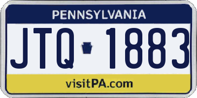 PA license plate JTQ1883