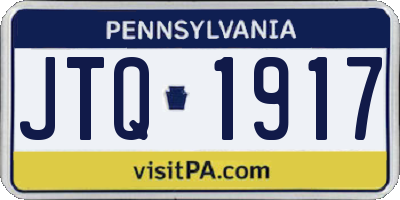 PA license plate JTQ1917