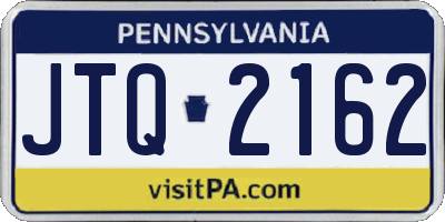 PA license plate JTQ2162