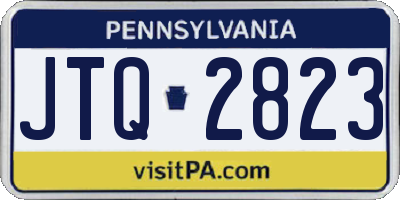PA license plate JTQ2823