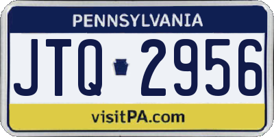 PA license plate JTQ2956