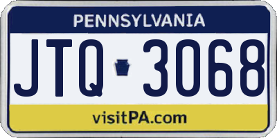 PA license plate JTQ3068
