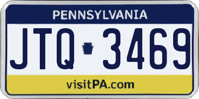 PA license plate JTQ3469