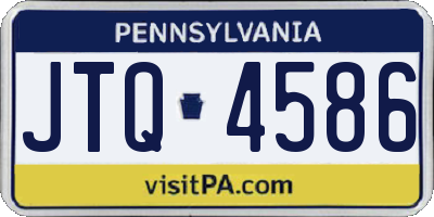 PA license plate JTQ4586