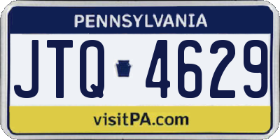PA license plate JTQ4629