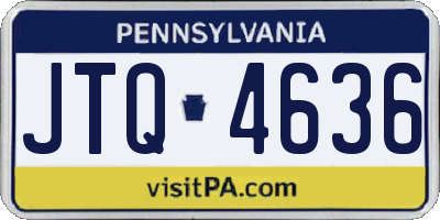 PA license plate JTQ4636