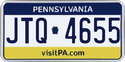 PA license plate JTQ4655