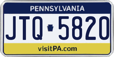 PA license plate JTQ5820