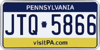 PA license plate JTQ5866