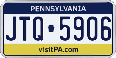 PA license plate JTQ5906