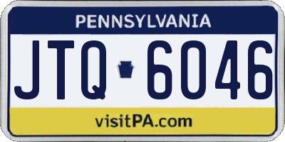 PA license plate JTQ6046