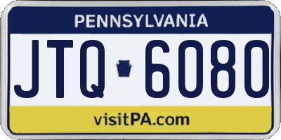 PA license plate JTQ6080