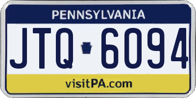PA license plate JTQ6094