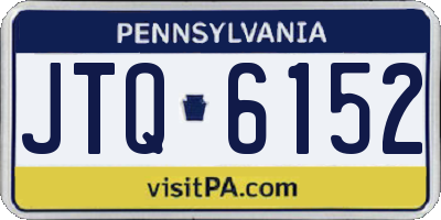 PA license plate JTQ6152
