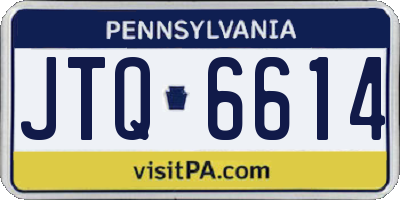 PA license plate JTQ6614