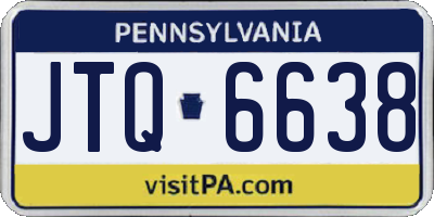 PA license plate JTQ6638