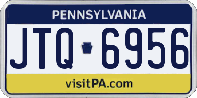 PA license plate JTQ6956