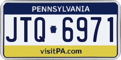 PA license plate JTQ6971