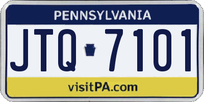 PA license plate JTQ7101