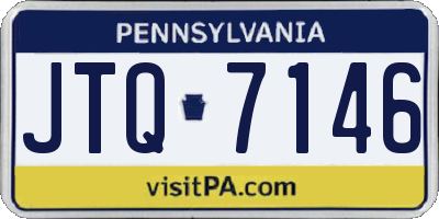 PA license plate JTQ7146