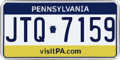 PA license plate JTQ7159
