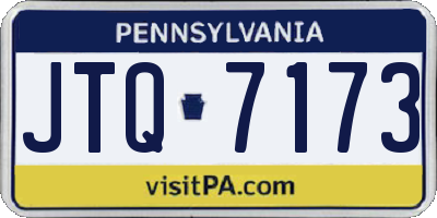 PA license plate JTQ7173