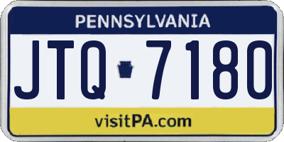 PA license plate JTQ7180