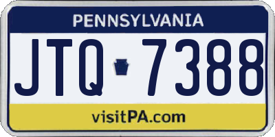 PA license plate JTQ7388