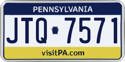 PA license plate JTQ7571