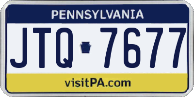 PA license plate JTQ7677