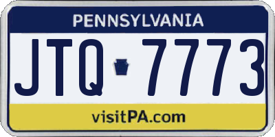 PA license plate JTQ7773