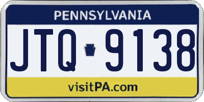 PA license plate JTQ9138