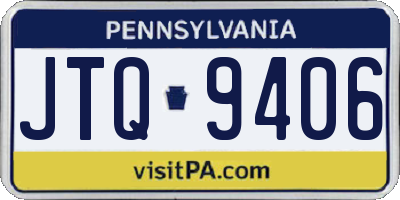 PA license plate JTQ9406