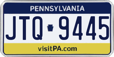 PA license plate JTQ9445