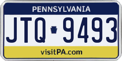 PA license plate JTQ9493