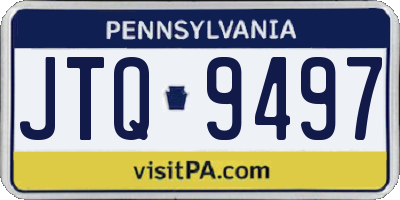 PA license plate JTQ9497