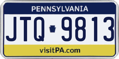 PA license plate JTQ9813
