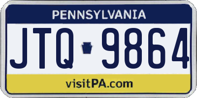 PA license plate JTQ9864