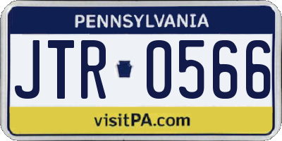 PA license plate JTR0566