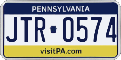 PA license plate JTR0574