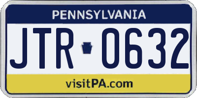 PA license plate JTR0632