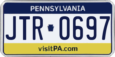 PA license plate JTR0697
