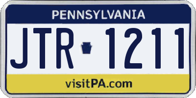 PA license plate JTR1211