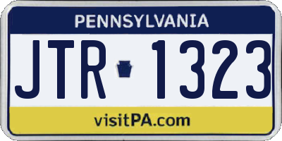 PA license plate JTR1323