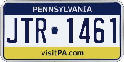PA license plate JTR1461