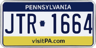 PA license plate JTR1664