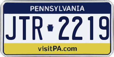 PA license plate JTR2219